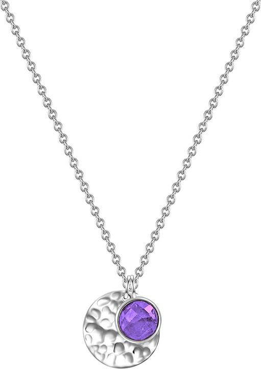 Image du produit Glanzstücke München Femme cercle argent sterling améthyste argent 40,0 cm chaîne de base + 5,5 cm d'extension - 31412 (Argent Sterling, 40 - 45 cm)
