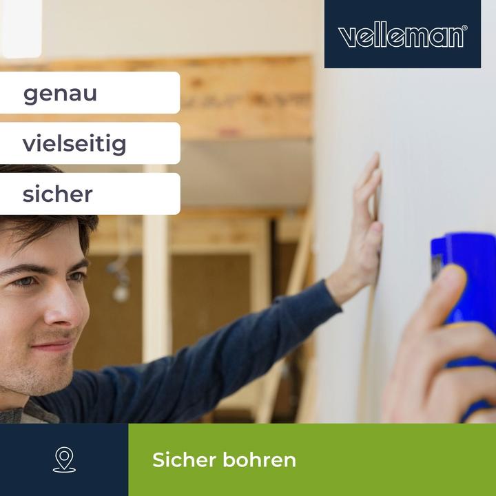 Image du produit Velleman Détecteur adapté au bois, aux m?taux ferreux et aux câbles sous tension