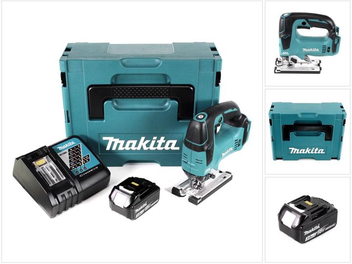 Makita DJV 182 RF1J Scie sauteuse oscillante sans fil 18V Brushless + 1x batterie 3,0Ah + chargeur + Makpac
