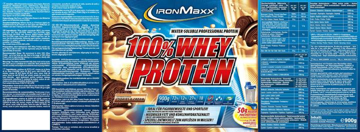 Produktbild IronMaxx 100% Whey Protein (Cookies and Cream, 1 Stk., 2350 g)