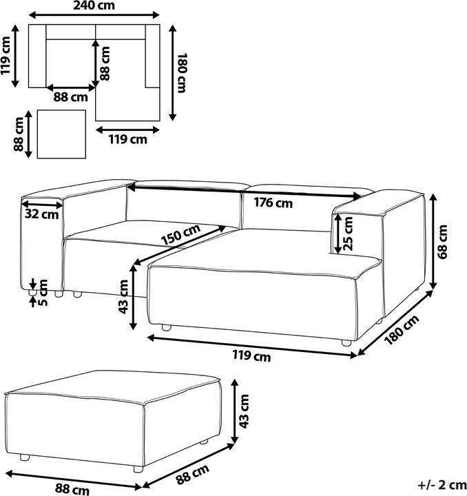 Produktbild Beliani Aprica (Ecksofa)