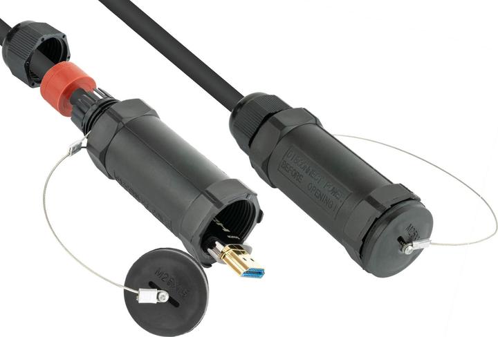 Produktbild Python AOC Hybrid High-Speed HDMI 2.0b, stahlarmiert, 4K @60Hz, 18 GBit/s, schwarz, 30m, Series (30 m, HDMI)