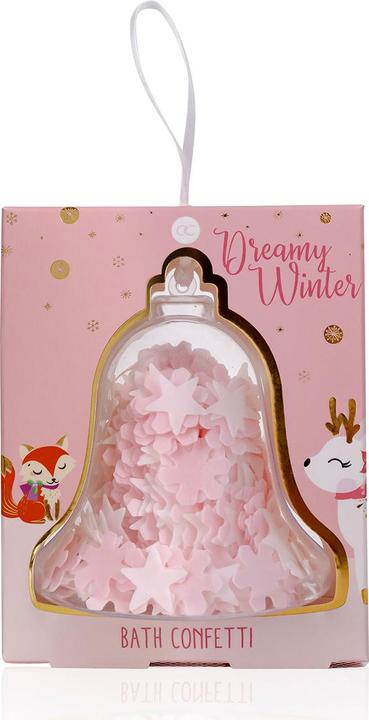 Actual product image Accentra Bath confetti DREAMY WINTER in gift box 'Bell', 25g, fragrance: marshmallow, colour: