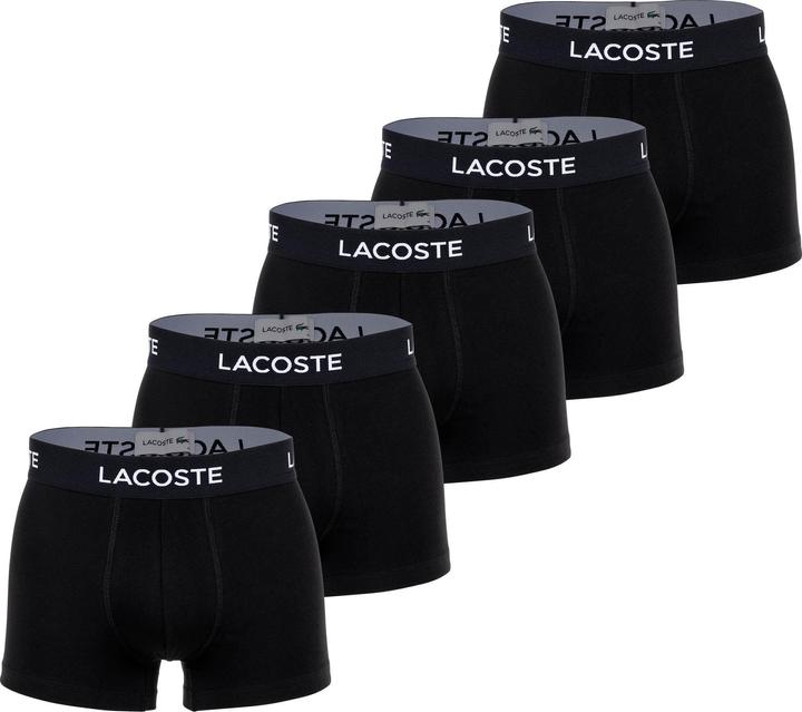 Lacoste Boxer Court Sous-Vetement (M, 5er Pack)