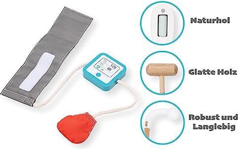 Produktbild Activity Board Arztkoffer Kinder, 22 Stücke Doktorkoffer Kinder, Arzt Kostüm Kinder mit Stethoskop, Arzt Spielzeug