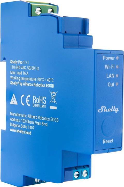 Image du produit Shelly Pro 1 (Actionneur de commutation)