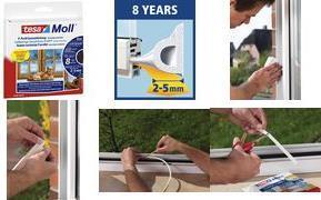 Actual product image tesa tesamoll CLASSIC P-profile window seal, rubber seal for insulation