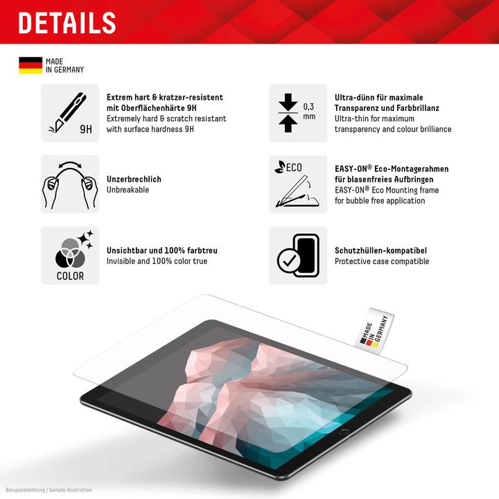 Immagine prodotto Displex Tablet Glass, Tablet Schutzglas (1 Pezzo/i, Galaxy Tab A9)
