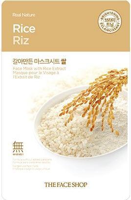 Produktbild The Face Shop Real Nature Gesichtsmaske mit Reisextrakt