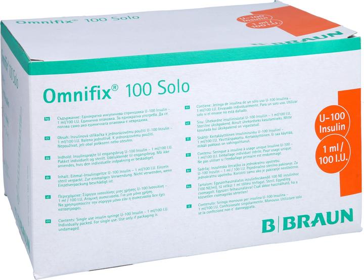 Produktbild B.Braun 100 Insulin 1 ml solo L (Insulinspritze)