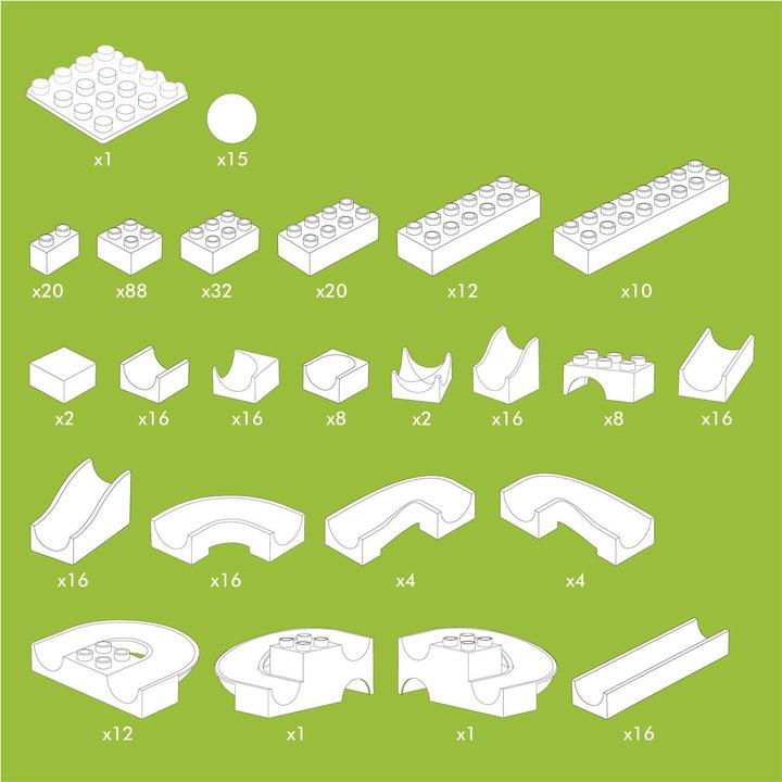 Produktbild Hubelino Kugelbahn: KIGA-Set Baukasten 2018 351 Teile SCHULVER