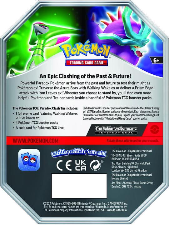 Produktbild Pokémon Paradox Clash ex Tin (Englisch, Tin)