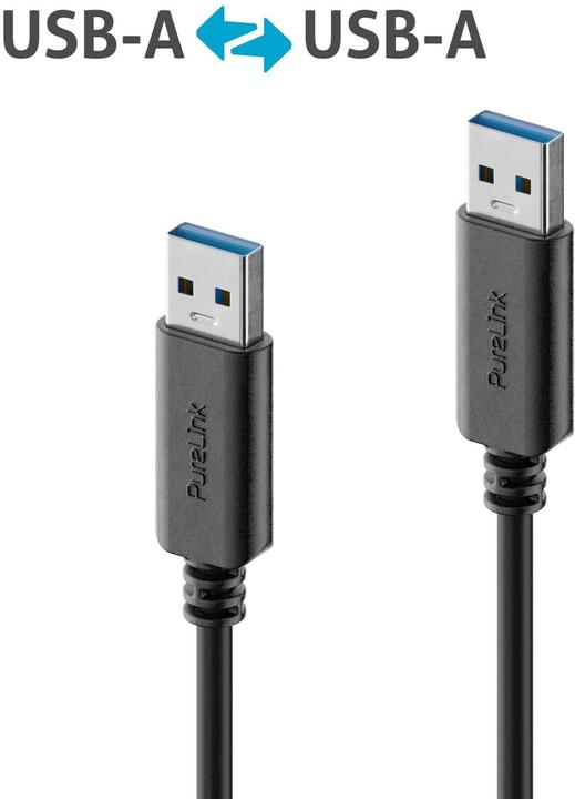 Produktbild Purelink USB 3.1-Kabel (Gen 1) USB-A 2 m Schwarz (2 m, USB 3.2 Gen 2)