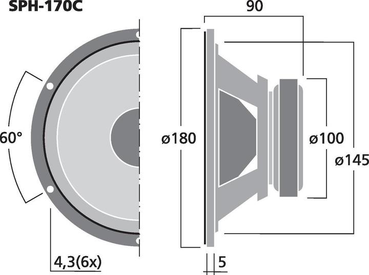 Actual product image Monacor HiFi bass speaker (1 pcs.)