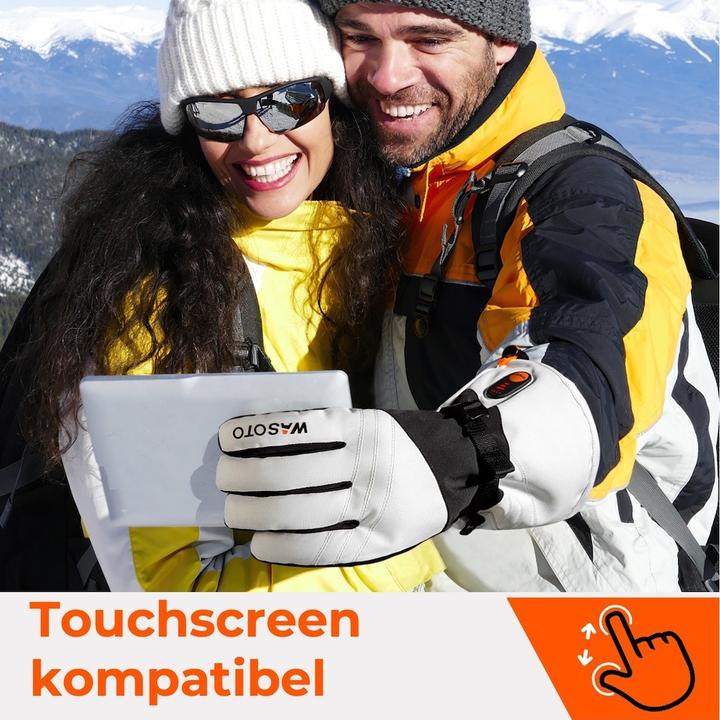 Produktbild Kiwikā Heizhandschuhe weiss-schwarz (S)