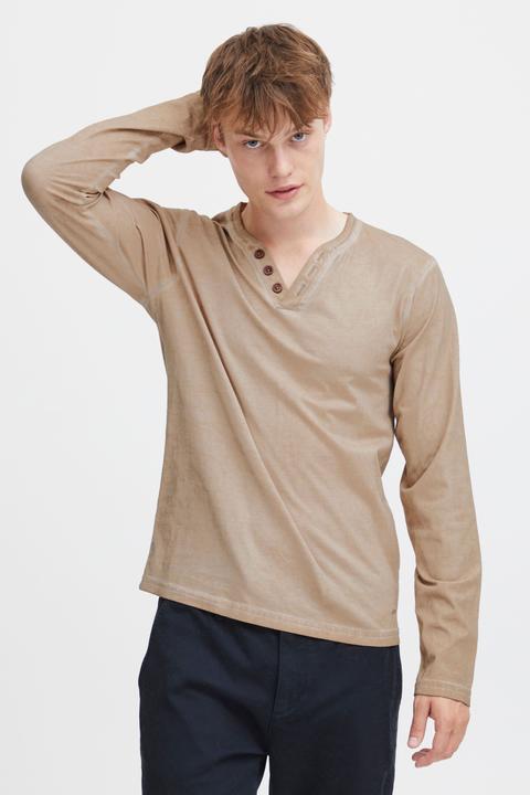Actual product image Solid Tinox Men's Longsleeve With V-Neck Made Of 100% Cotton (L)