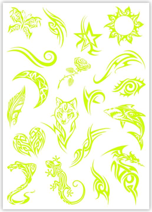 Actual product image Clementoni Crazy Chic - Urban Tattoos glow in the dark
