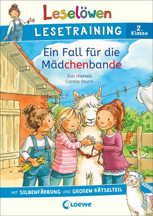 Produktbild Leselöwen Lesetraining 2. Klasse - Ein Fall für die Mädchenbande (Deutsch, Eva Hierteis, Carola Sturm, Katrin Merle, Loewe Erstlesebücher, Stefan Lohr, 2022)