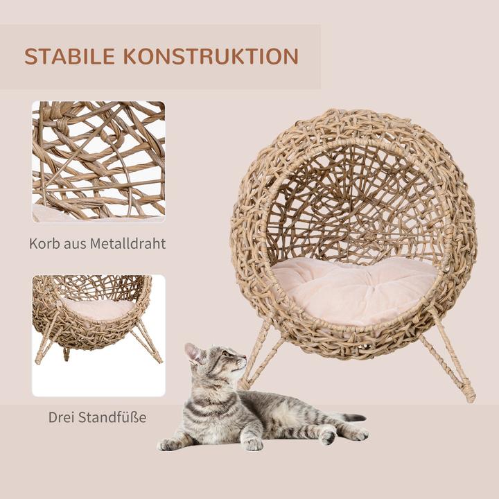 Image du produit PawHut Panier pour chat avec coussin (Chat)