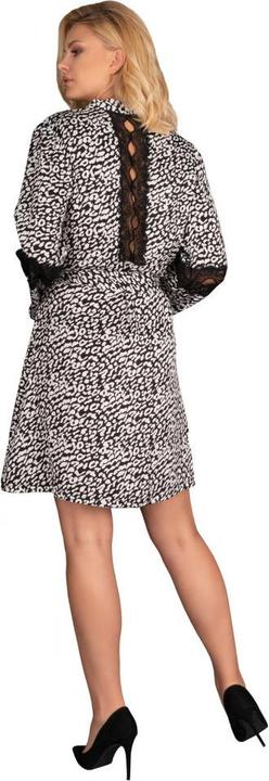 LivCo Corsetti Fashion LC Nearan dressing gown white-black S/M (S/M)