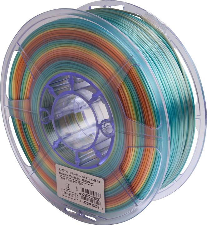Actual product image eSUN Filament PLA Silk Rainbow 1.75mm 1000g (PLA, 1.75 mm, 1000 g, Multicoloured)