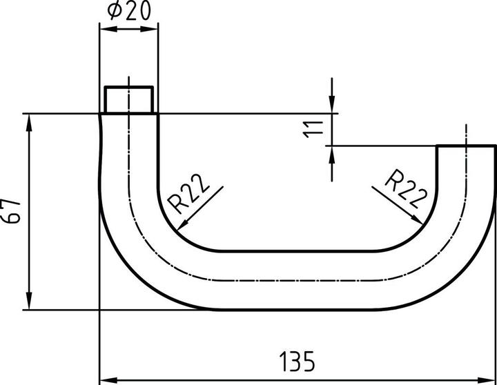 Produktbild Glutz Türdrücker Topaz 30.010 (Türgriff)