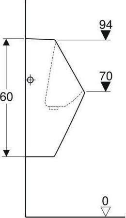 Produktbild Geberit Urinal Renova Plan wei wasserlos 235170000