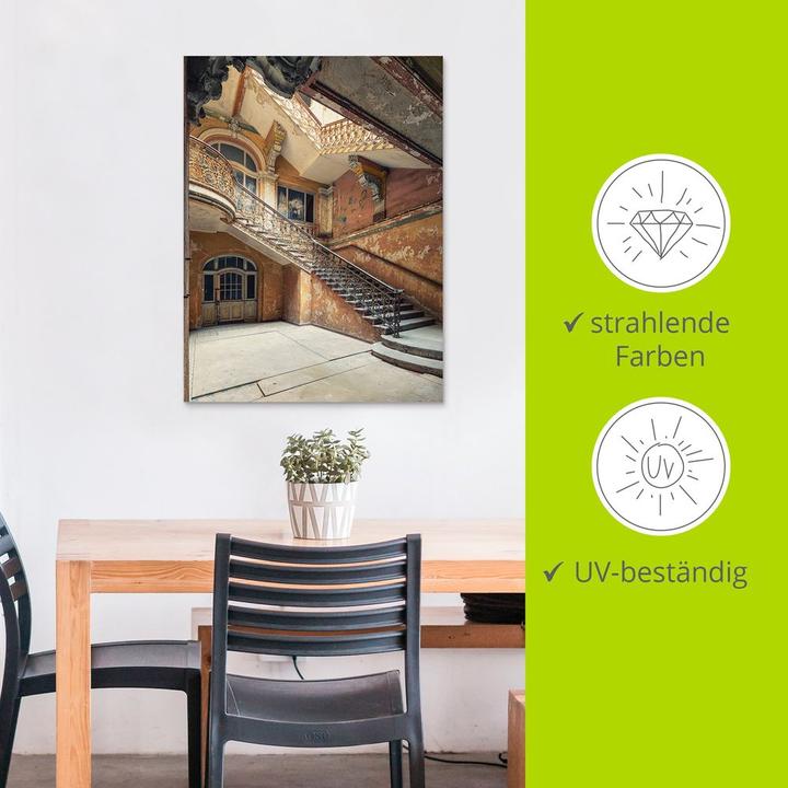 Actual product image Artland Lost Places Abandoned places Staircase U4YC (30 x 40 cm)