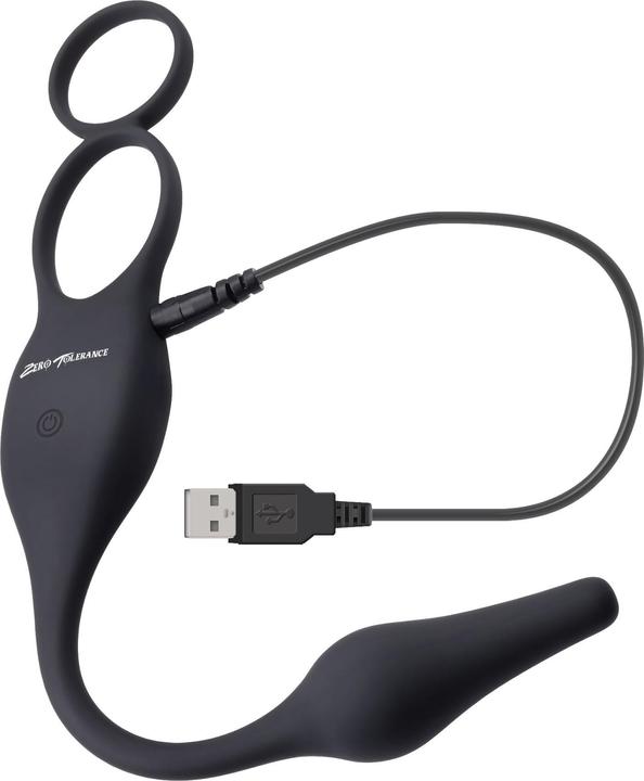 Image du produit Zero Tolerance Plug & Tug Anneaux pour pénis Noir 31,7 cm (2.80 cm)