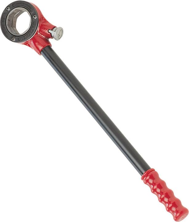Satz mit einem Arm, einer Führung und einer Ratsche für Gewindeschneider mit austauschbaren Köpfen