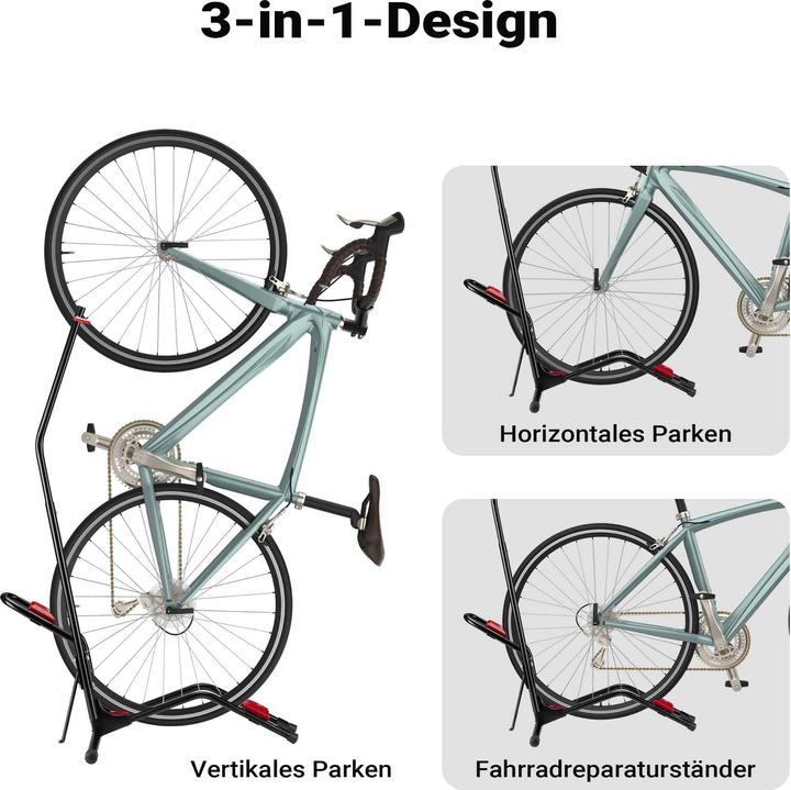Actual product image Wiltec Vertical bike stand 51x11x120cm Universal free-standing bike rack