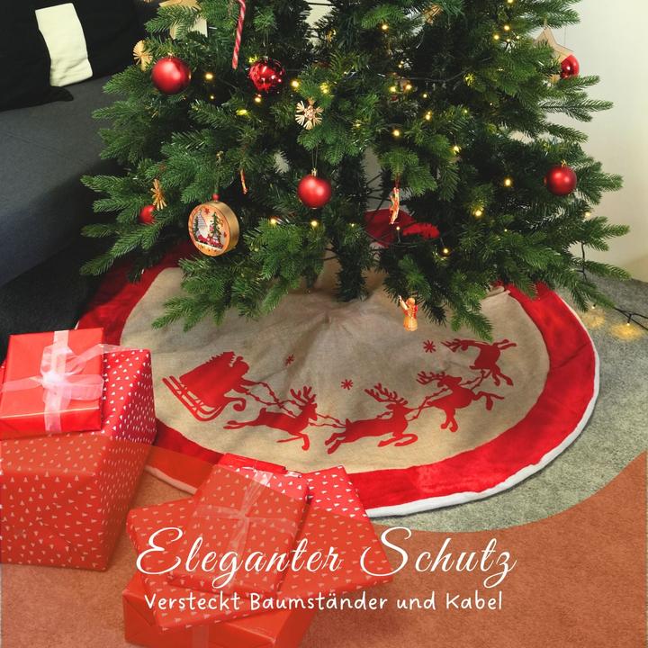 Produktbild Hermex Tannenbaum-Rock Christbaum-Decke Weihnachtsbaummatte Weihnachtsbaum-Teppich Baumrock (1 -teilig)