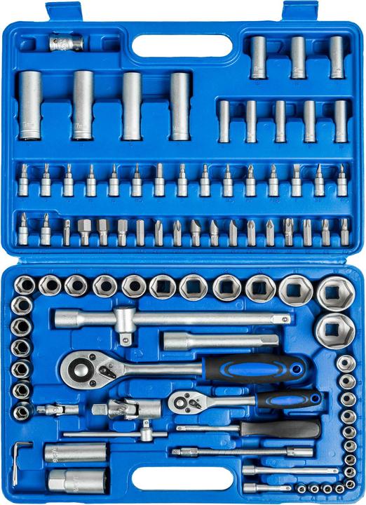 Actual product image tectake Steckschlüsselsatz (1/4", 1/2", 4 mm, 4.5 mm, 5 mm, 5.5 mm, 6 mm, 7 mm, 8 mm, 9 mm, 10 mm, 11 mm, 12 mm, 13 mm, 14 mm, 15 mm, 16 mm, 17 mm, 18 mm, 19 mm, 20 mm, 21 mm, 22 mm, 23 mm, 24 mm, 27 mm, 30 mm, 32 mm)