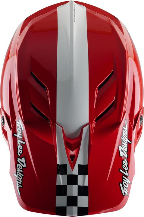 Actual product image Troy Lee Designs D4 Polyacrylite MIPS Helmet, Fifty-50, white/ red, S | 55-56cm (55 - 56 cm, S)