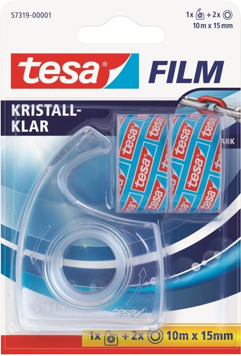 Produktbild tesa tesafilm Handabroller inkl. 2 Rollen tesafilm kristall-klar (15 mm)
