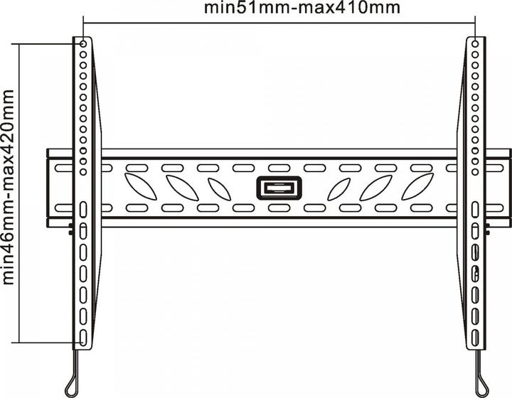 Image du produit InLine Kit de fixation (support mural fixe) pour écran plat - Noir - Image (Mur, 55.12", 50 kg)