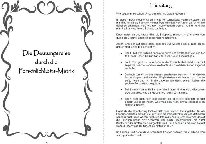 Produktbild Die Deutung der Persönlichkeits-Matrix mit Lenormandkarten (Deutsch, Andrea Rosenthal, 2021)