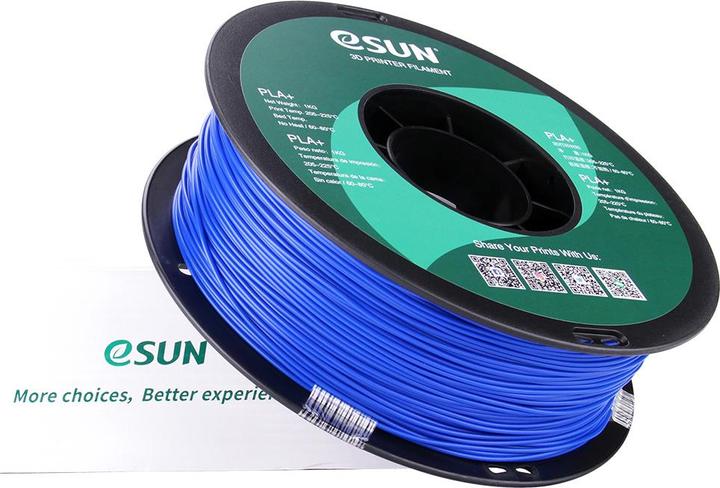 Actual product image eSUN PLA+ 1.75mm Blue 1Kg (PLA+, 1.75 mm, 1000 g, Blue)