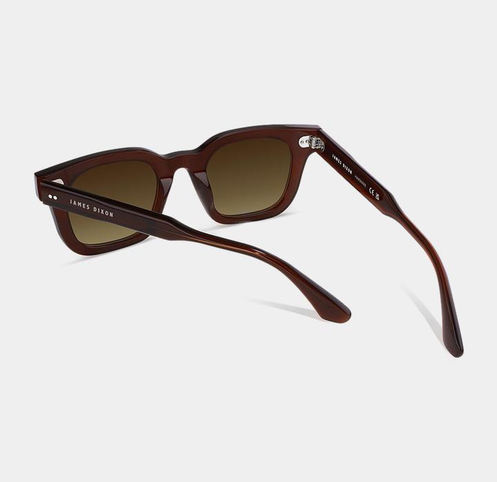 Actual product image James Dixon Braun/Braun Verlauf – Milton – Quadratisch – Acetat – Sonnenbrille