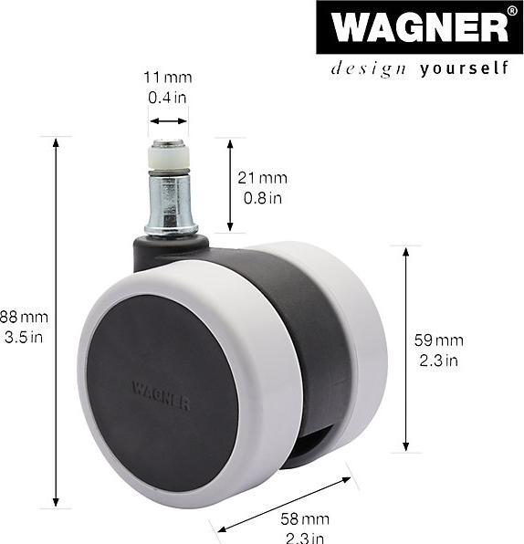 Produktbild Wagner System Drehstuhlrollen-Set