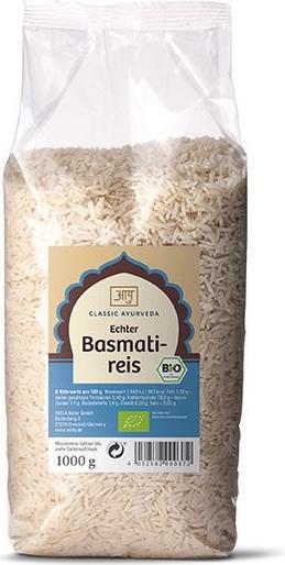 Classic Ayurveda Riso Basmati, biologico (1000 g)