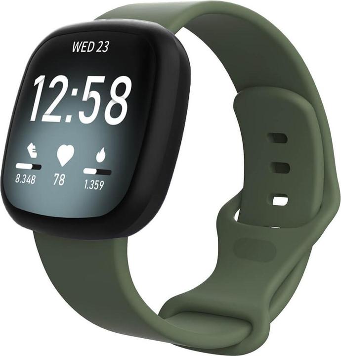 Cover-Discount Fitbit Versa 4 / Sense 2 - Silicone Replacement Bracelet Green (Silicone)