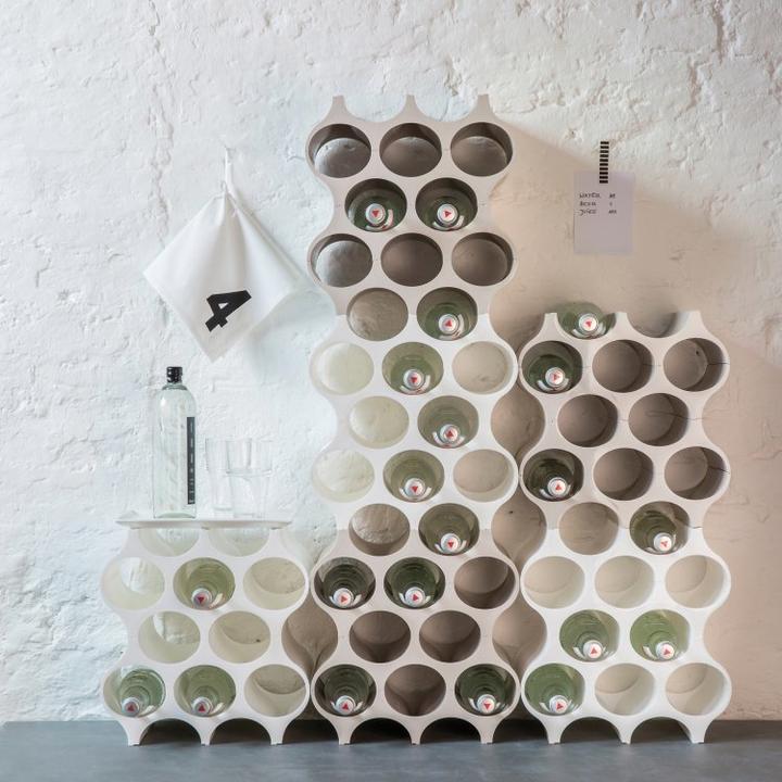 Actual product image Koziol Bottle rack SET-UP Deep Grey (24 x 36 x 37 cm, 10 Fl.)