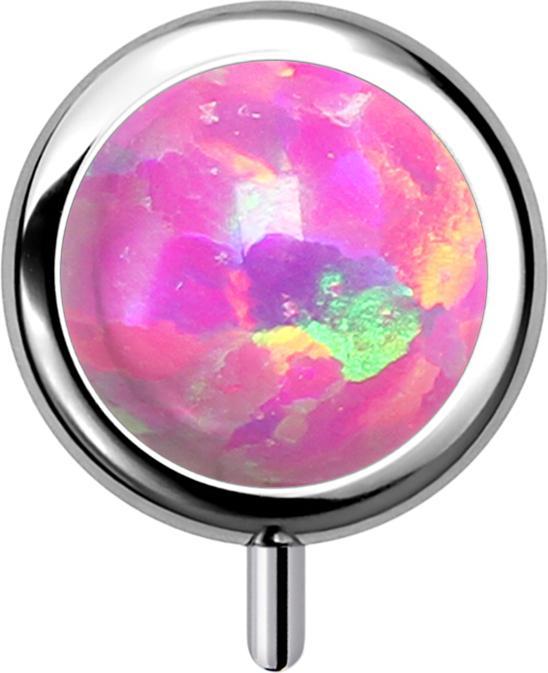 Immagine prodotto Star Piercing Cilindro senza fili argento anteriore Rosa opale (senza ottone, Titanio G23)