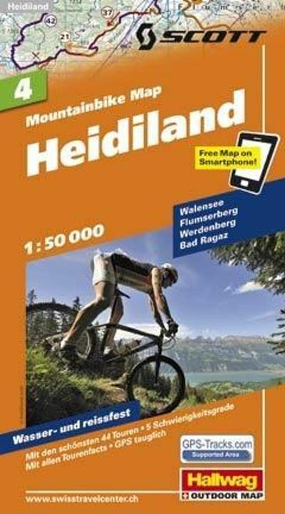 Produktbild Heidiland Nr. 04 Mountainbike-Karte 1:50 000