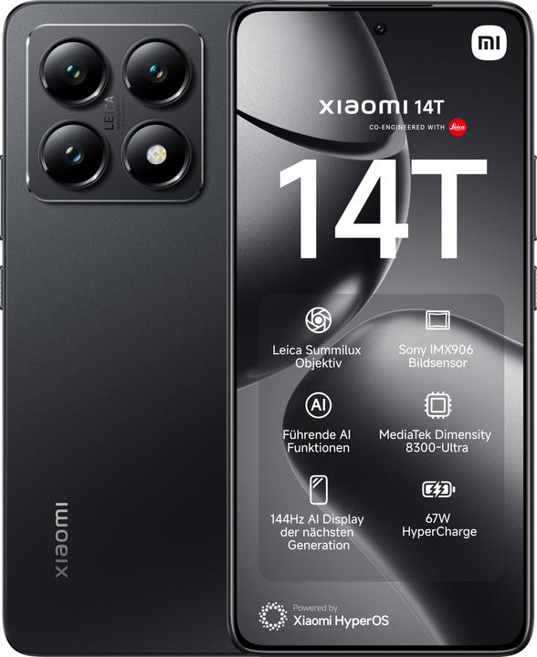 Actual product image Xiaomi 14T + Curved Gaming Monitor 30" Launch Bundle (256 GB, Titan Black, 6.67", Dual SIM, 50 Mpx, 5G)