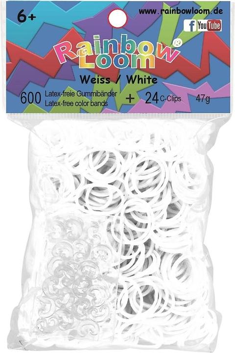 Produktbild Rainbow Loom Gummibänder Weiss Opaque (600 Stk.)