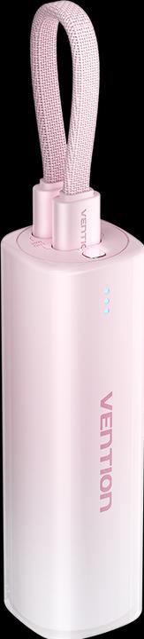 Produktbild Vention Powerbank 5000mAh FHWR0 20W + USB-C to lightning cable (pink) (5000 mAh, 20 W, 18.50 Wh)