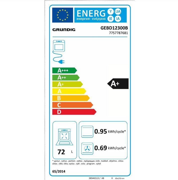 Label énergétique Grundig Four GEBD12300B