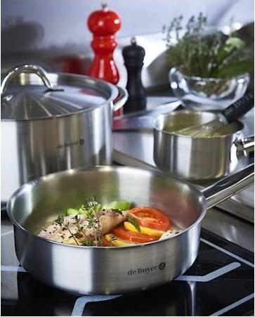 Produktbild de Buyer PRIM'APPETY Sauteuse gerade Ø28cm, Induktion (28 cm, Kochtopf, Edelstahl)